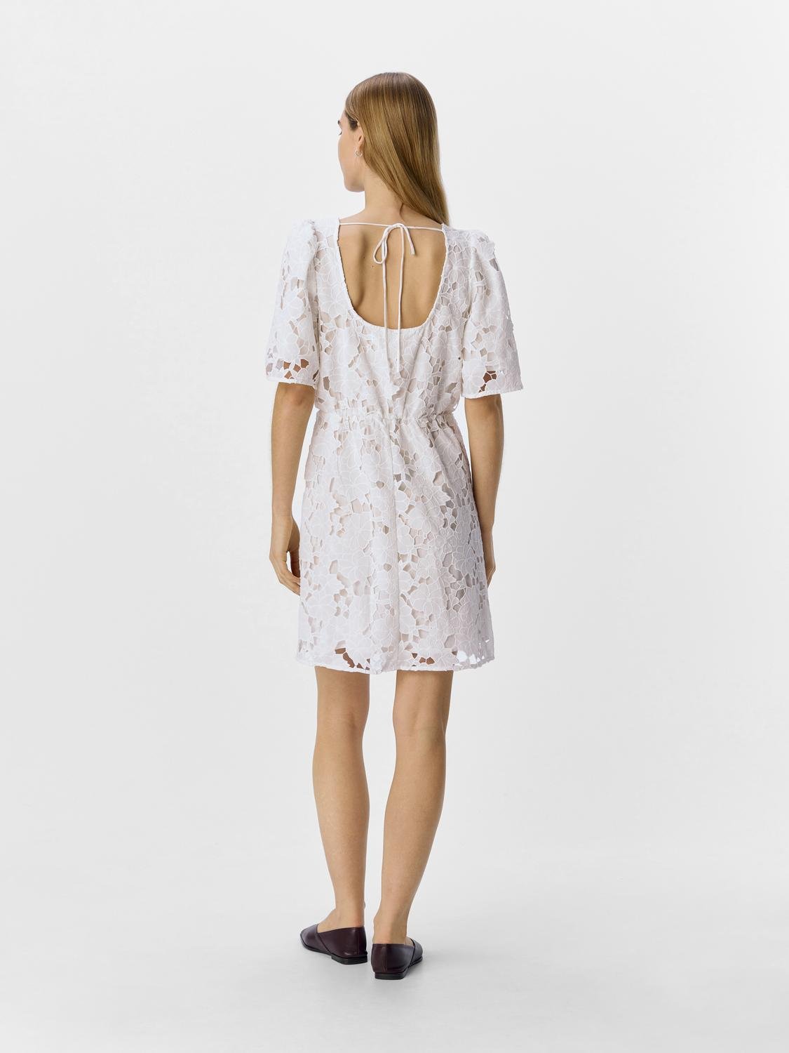 OBJNELLIE Short Dress - White - VERO MODA & VILA Bergvik